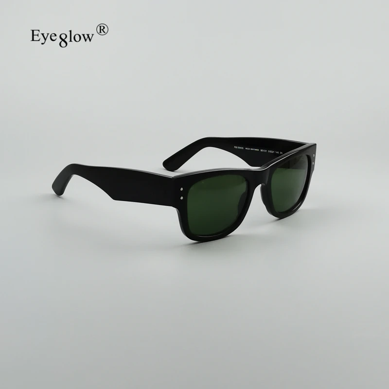 Retro Acetate Glass Lens Sunglasses 0804S Wide Legs Rectangular Men's Glasses UV400 Green G15 Fashion Black Glasses for Driving