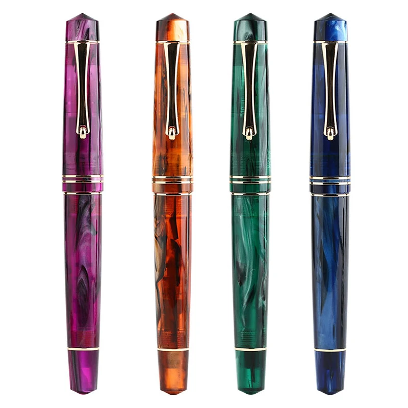 

Majohn M800 New Acrylic Fountain Pen NO.6 BOCK Iridium F Nib 0.5mm Pen With Pen Case Luxury Writing Gift Pen Set Office Supplies