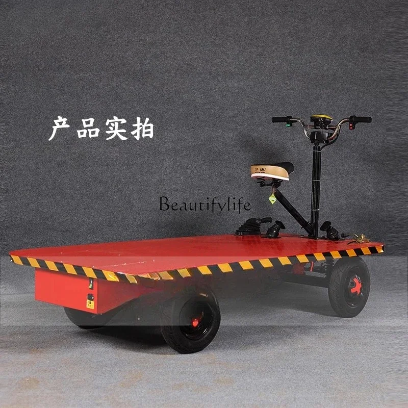 

yj5 Electric four-wheeled flat trolley can ride upside down elevator truck