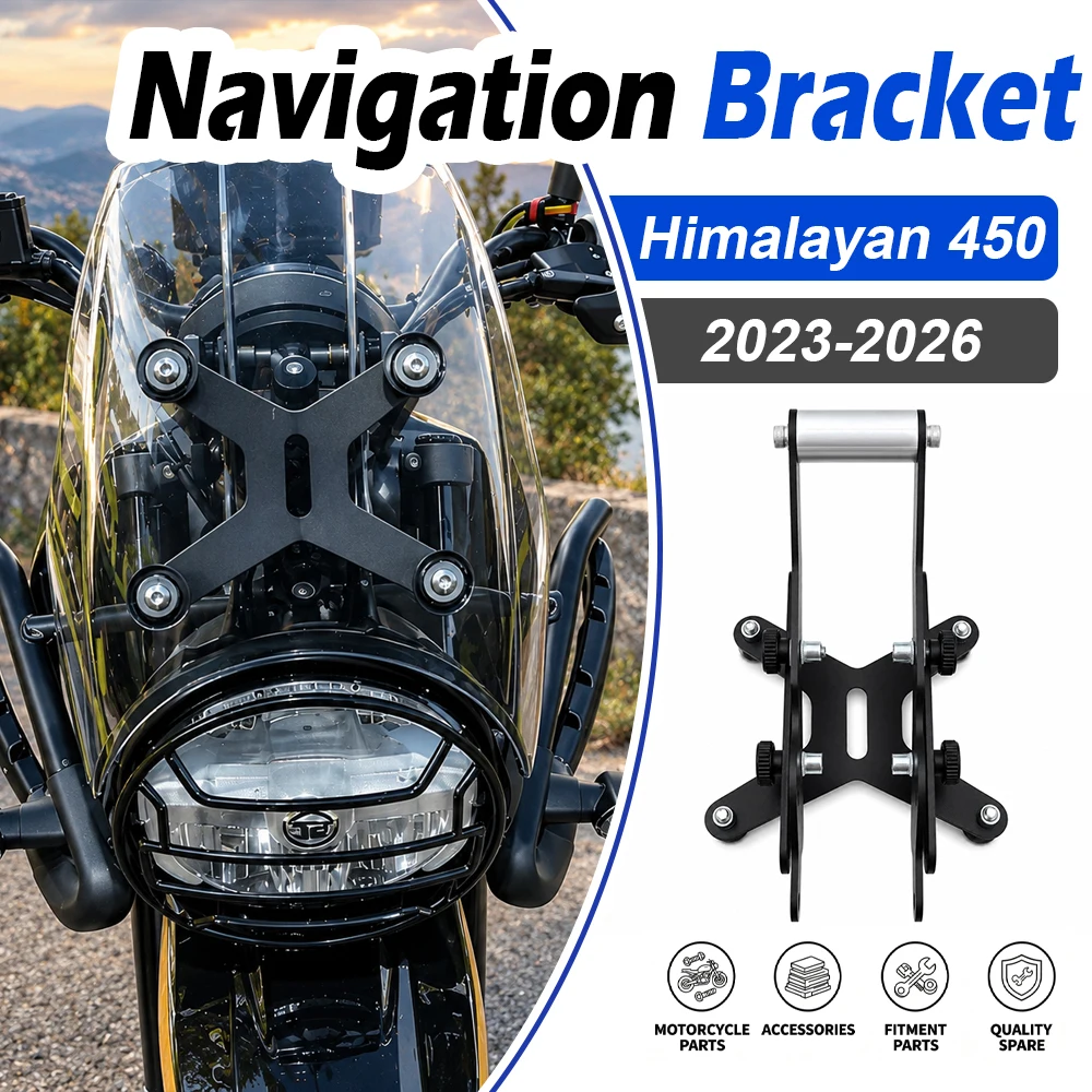 For Himalayan 450 452 2025 Windshield Combination Bracket Navigation Bracket GPS Holder Phone Support Himalayan450 2023-2026