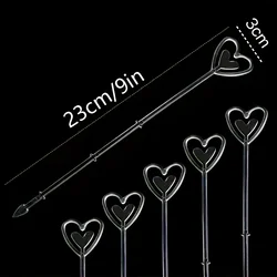 80 romantic heart-shaped plastic flower clips - durable and charming, suitable for bouquet decoration, weddings, Valentine's Day