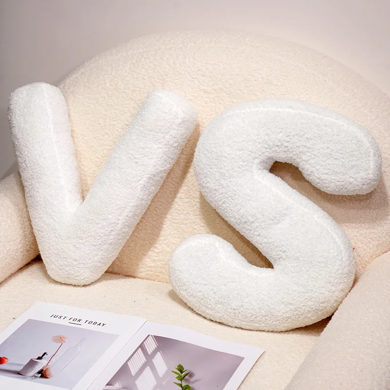 40CM Cartoon English Letter Plush Toy Funny Free Combination of Letters Pillow for Sofa Room Decoration Creative Birthday Gift