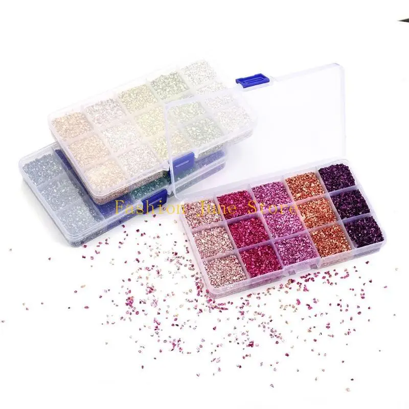 N5KA Crystal UV Resin Mold Filler Chunky Glitter Irregular Glass Chips DIY Crafts Jewelry Making Filling Decorative
