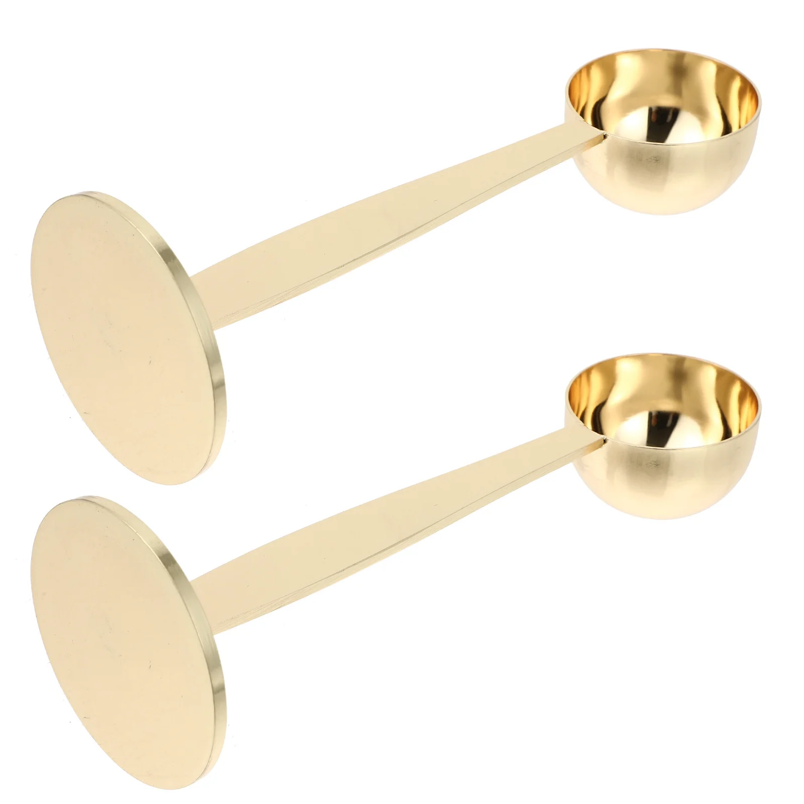 

2pcs Coffee Spoon Measuring Scoop Stainless Steel Double Sided For Tamping Pressing Powder Liquid Flour Milk Seasoning Beans