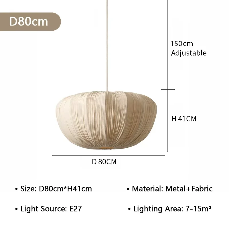 Japanse Wabi Sabi stoffen hanglamp LED beige hanglamp voor woonkamer restaurant vintage stoffen eetkamerverlichting armaturen
