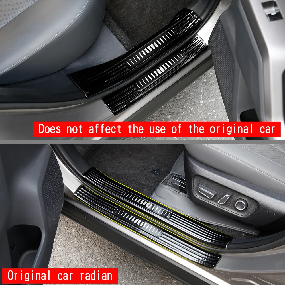 

For Toyota RAV4 2026 Car Door Threshold Strip Stainless Steel Welcome Pedal Decorative Strip Car Exterior Modification Accessory