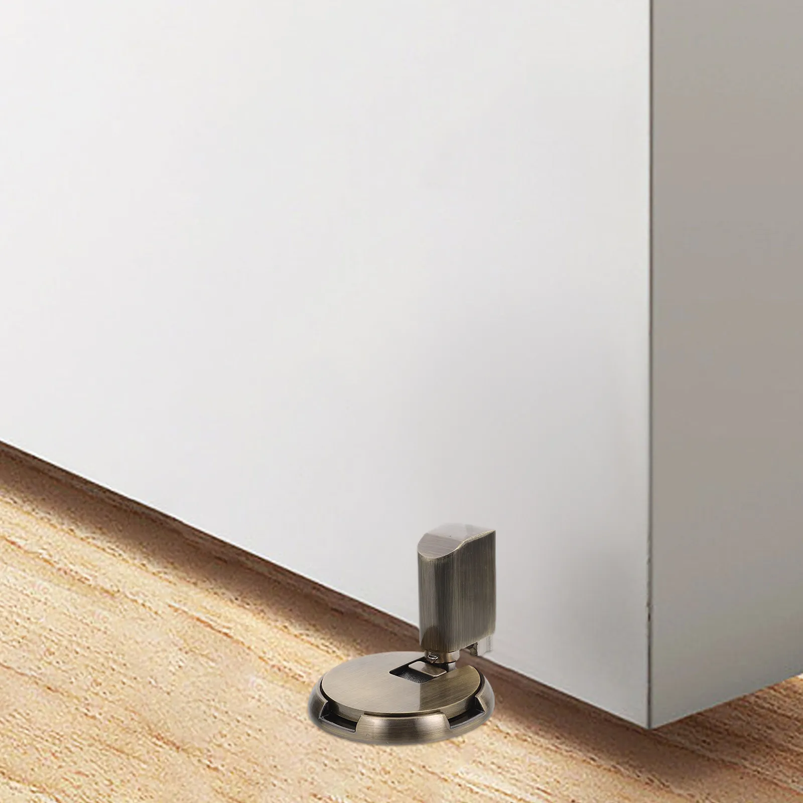 

Metal Wind Resistant Door Stopper with Adjustable Height No Drill Installation Floor Stop for Home Interior Protection and
