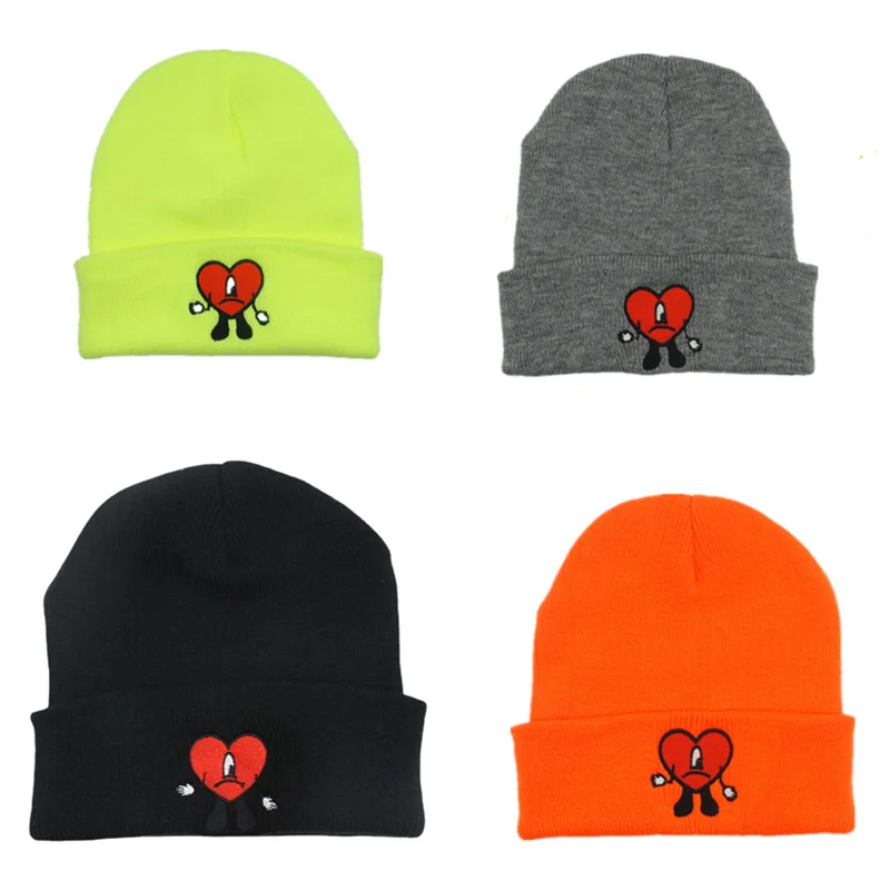 

Anime Bad Bunny Warm Hat Cosplay Women's Versatile Knitting Embroidery Cap Personality Trend Outdoor Hat