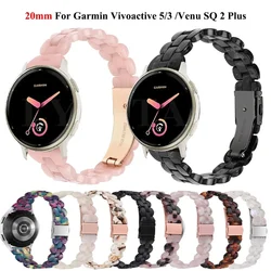 Forerunner 645 245 55 Resin Strap For Garmin Vivoactive 3 Venu 2 Plus Sq Vivomove HR Smart Watch Bands 20mm Watchbands Bracelet