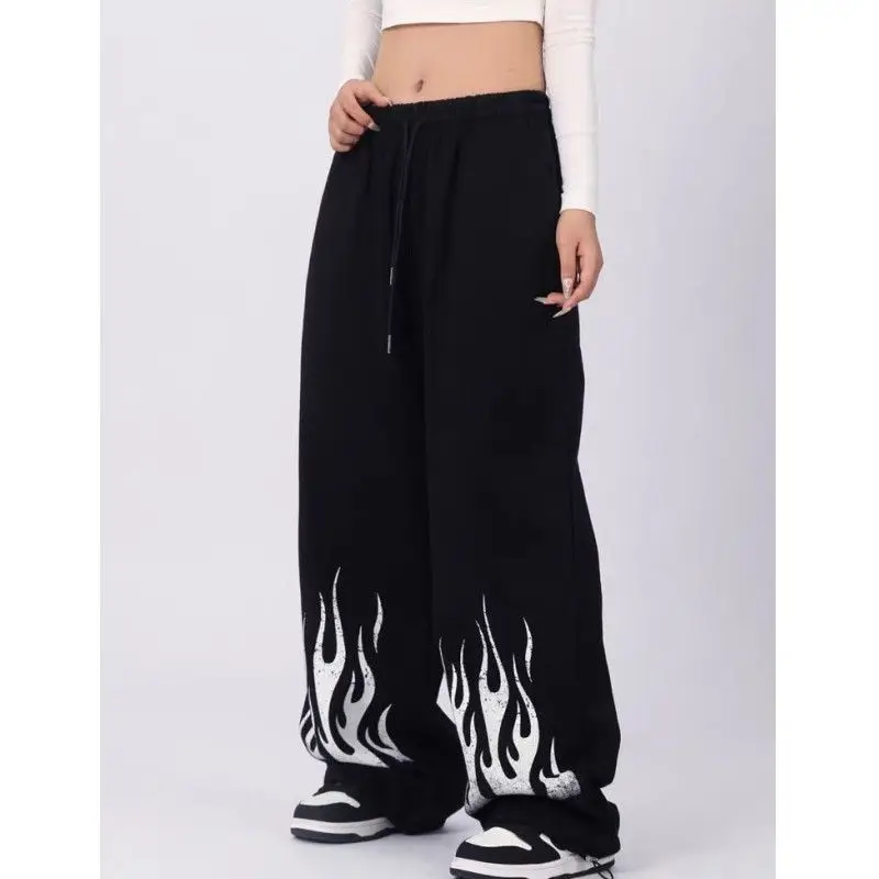 Pantalon de survêtement Hip Hop américain pour femmes, ample et décontracté, pantalon de danse Jazz, taille haute, Y2k, confortable, ample, sport, Streetwear