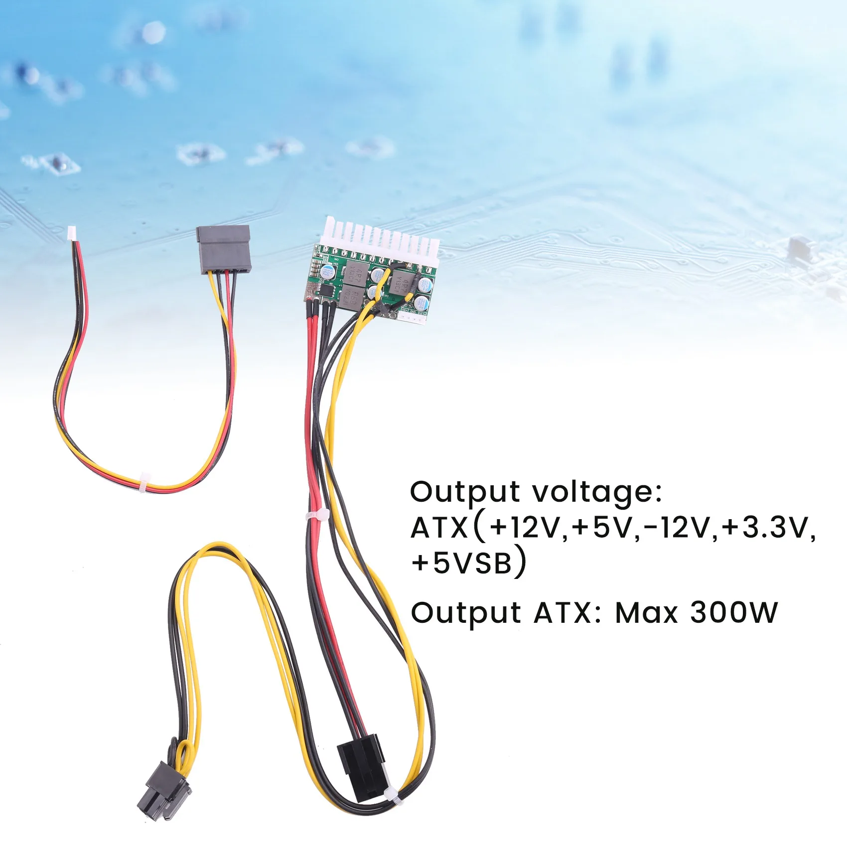 A23G PCI-E 6PIN Entrada DC 12V 300W DC-ATX-300W 24Pin PICO ATX Switch PSU Módulo de fonte de alimentação