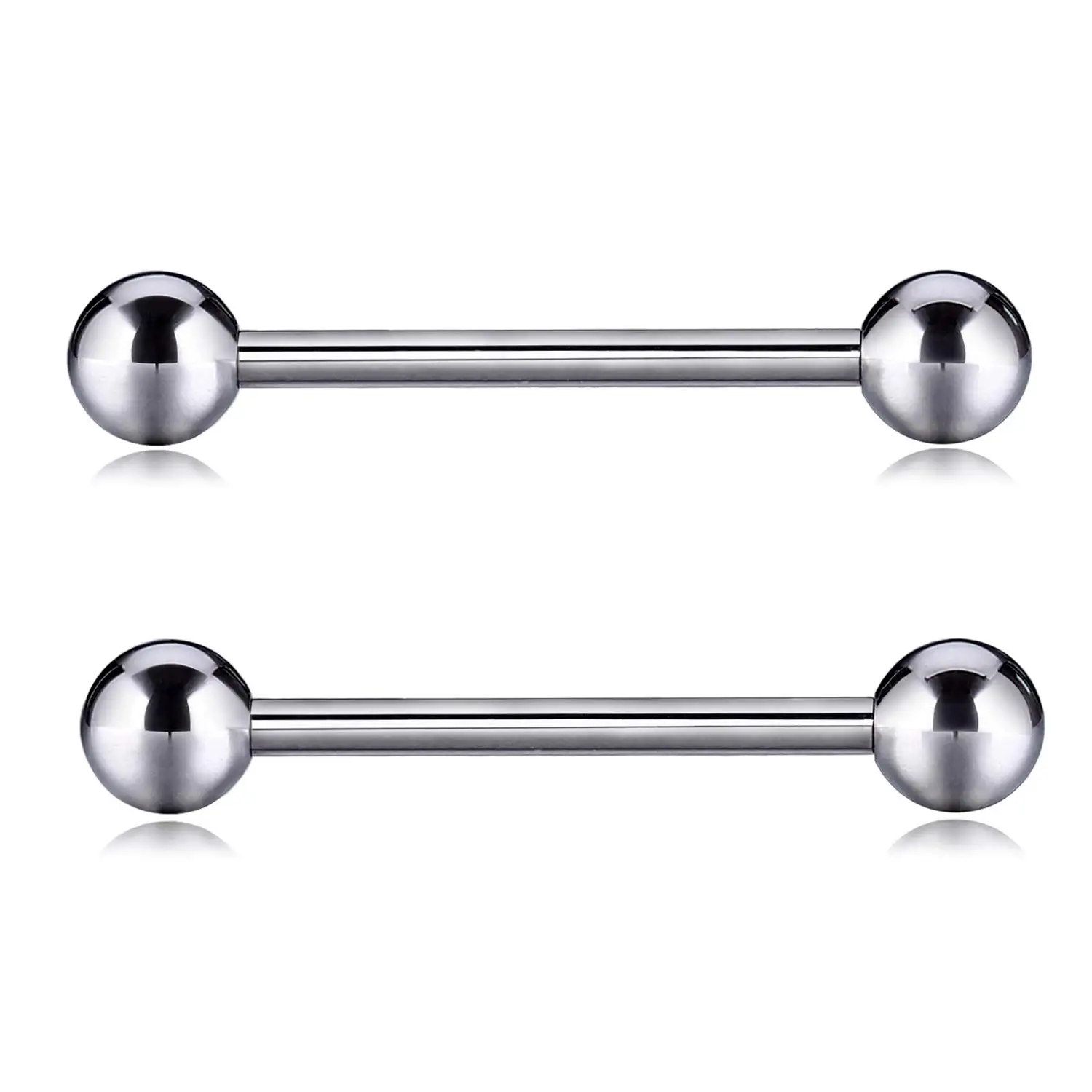 G23 Titanium Barbell Ring Stick Straight Pacifier Rod Body Jewelry Barbell Eyebrow Internal Thread Piercing Tongue 14G