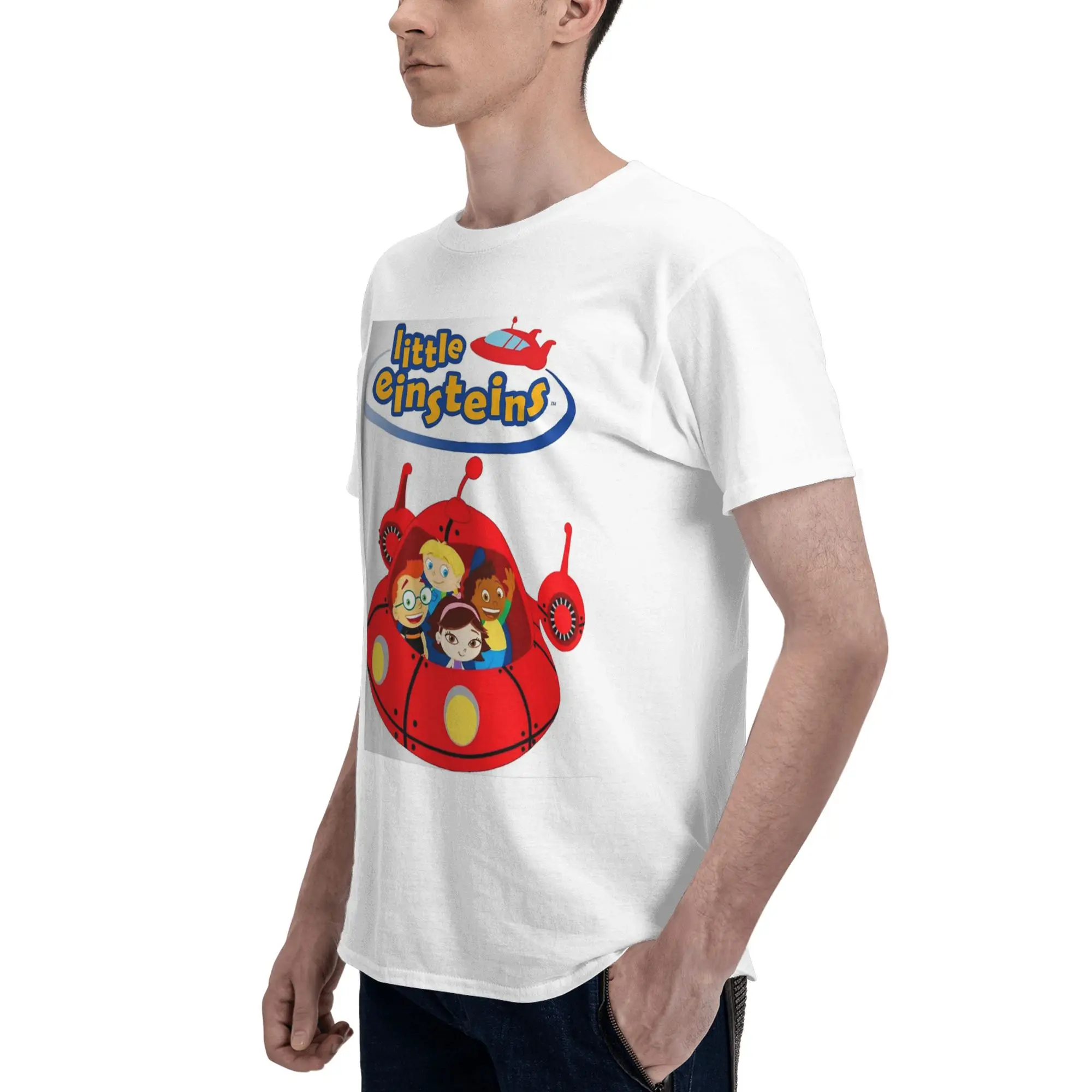 ليتل أينشتاينز الملابس ليتل أينشتاينز Ca الرجال تي شيرت المتضخم تي شيرت الرجال طاقم الرقبة القطن تيز قصيرة الصيف الذكور