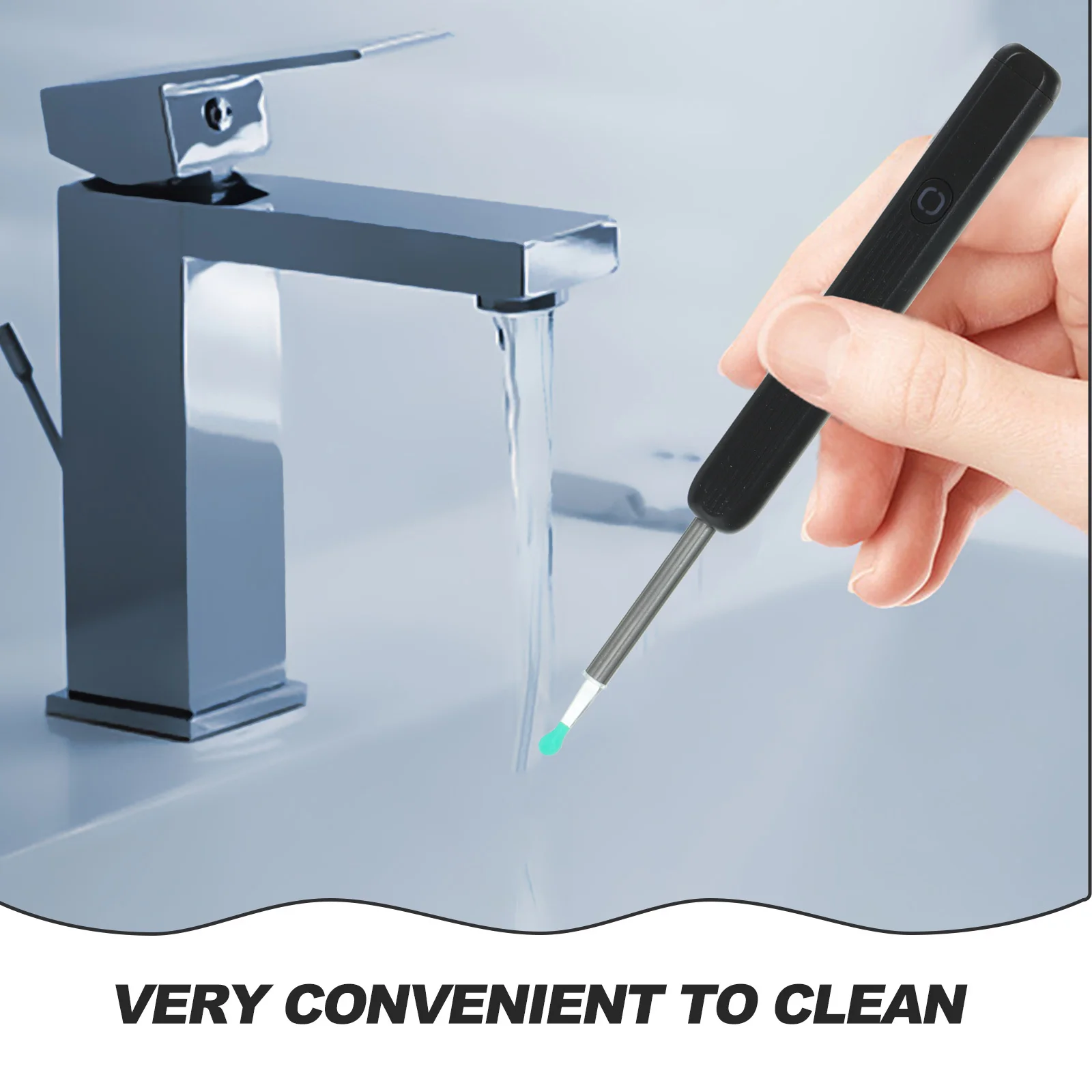 

1 комплект чистящего отоскопа 1296P, беспроводное средство для удаления ушной серы, 3 мм, металлический наконечник, 4 сменных наконечника, портативный очиститель ушей, совок для ушей, камера