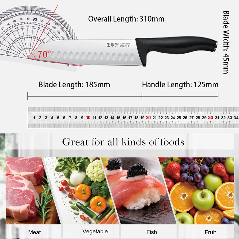 WANGMAZI Kitchen Santoku Knife Stainless Steel Slicing Chef Knives Ultra Sharp Vegetable Fruit Meat Cutting Knife Cook Knives