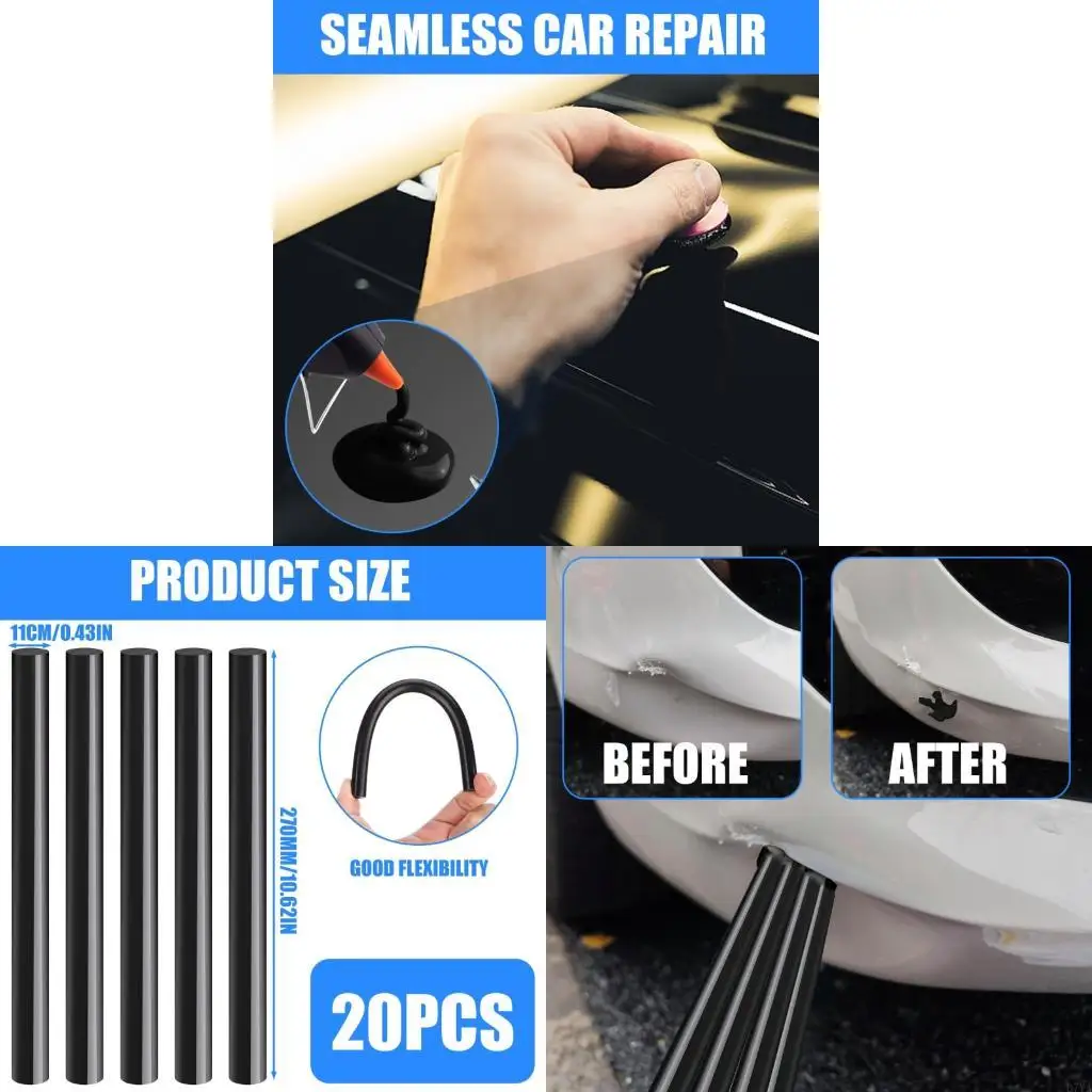 

Black Hot Melt Glues 11mm Strong Viscosity Home DIY Tool Car Dent Repair D7YA