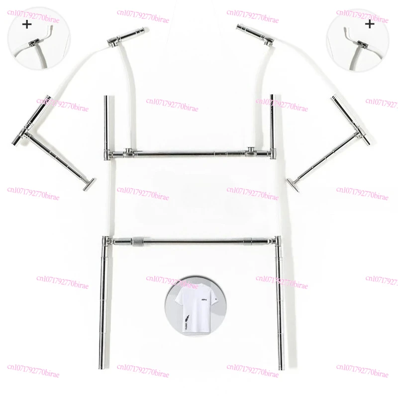 

Short Sleeve Hanging Rack Efficient Styling Stand Clothing Shooting Props Hanger Creative Mannequin Display Stand