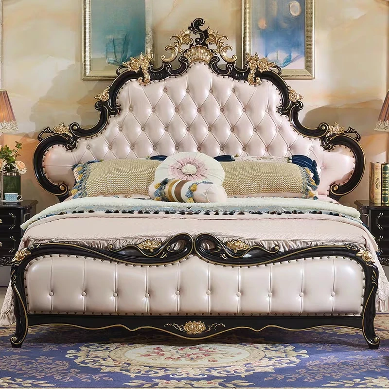Wedding Unique Bed Designer High Quality Safe Organizer Fashionable Bed Aesthetics Confortable Twin Muebles Bedroom Furniture
