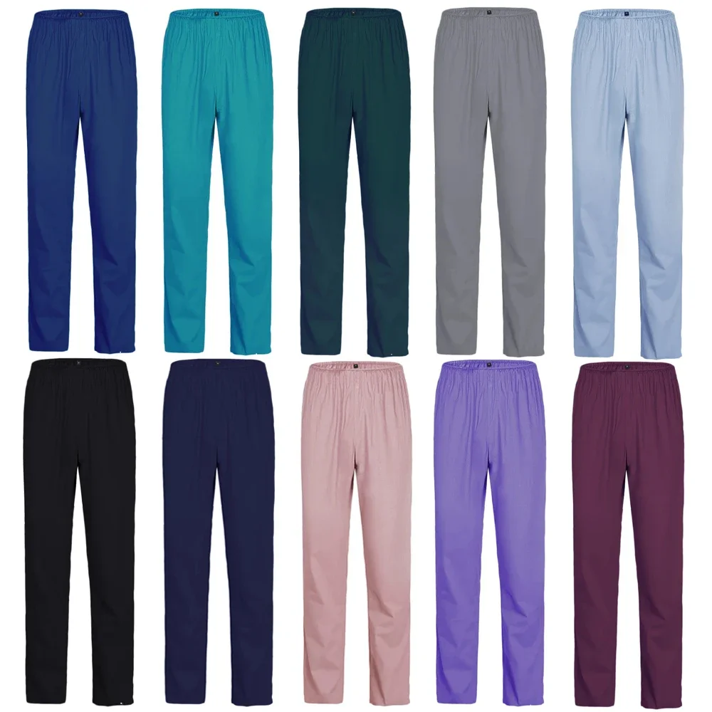 Solid Color Medical Doctor Pants Scrubs Pant Lab Surgical Pants Unisex Doctor and Nurse Uniform Work Pants Nurse Accessories