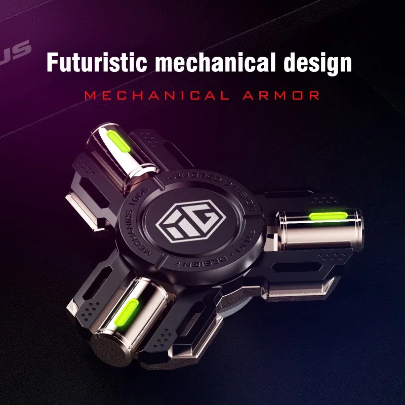 Fidget Spinner Metal Alloy Luminous Long Lasting Fingertip Gyro EDC Spinning Top Stress Relief Toys for Adults Kids