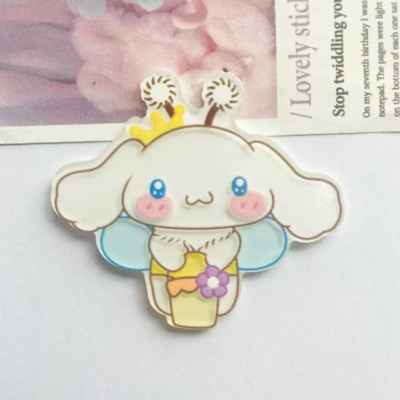 5 unids/set DIY accesorios acrílicos para fanáticos de personajes de anime Hello Kitty, Kawaii, Kuromi y Cinnamoroll