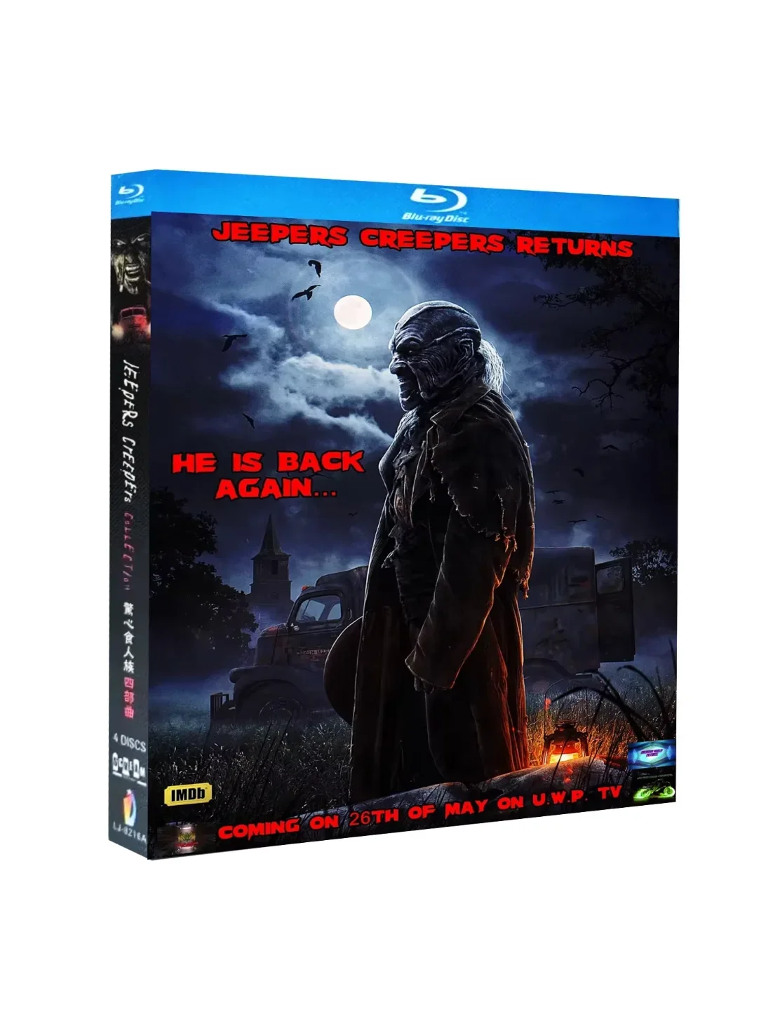 Jeepers Creepers 1-4 (2001-2022) 4-Disc New Box Set English Audio Blu-ray disc High Definition BD