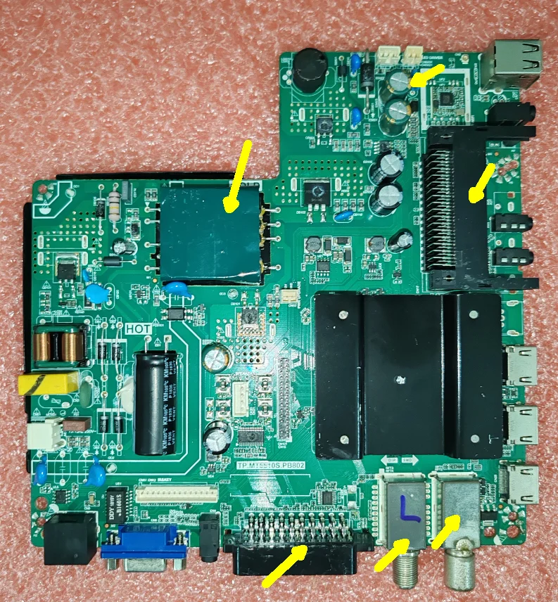 TP.MT5510S.PB802 Scheda madre TV di rete WiFi Gli acquirenti con diverse interfacce verificano foto fisiche