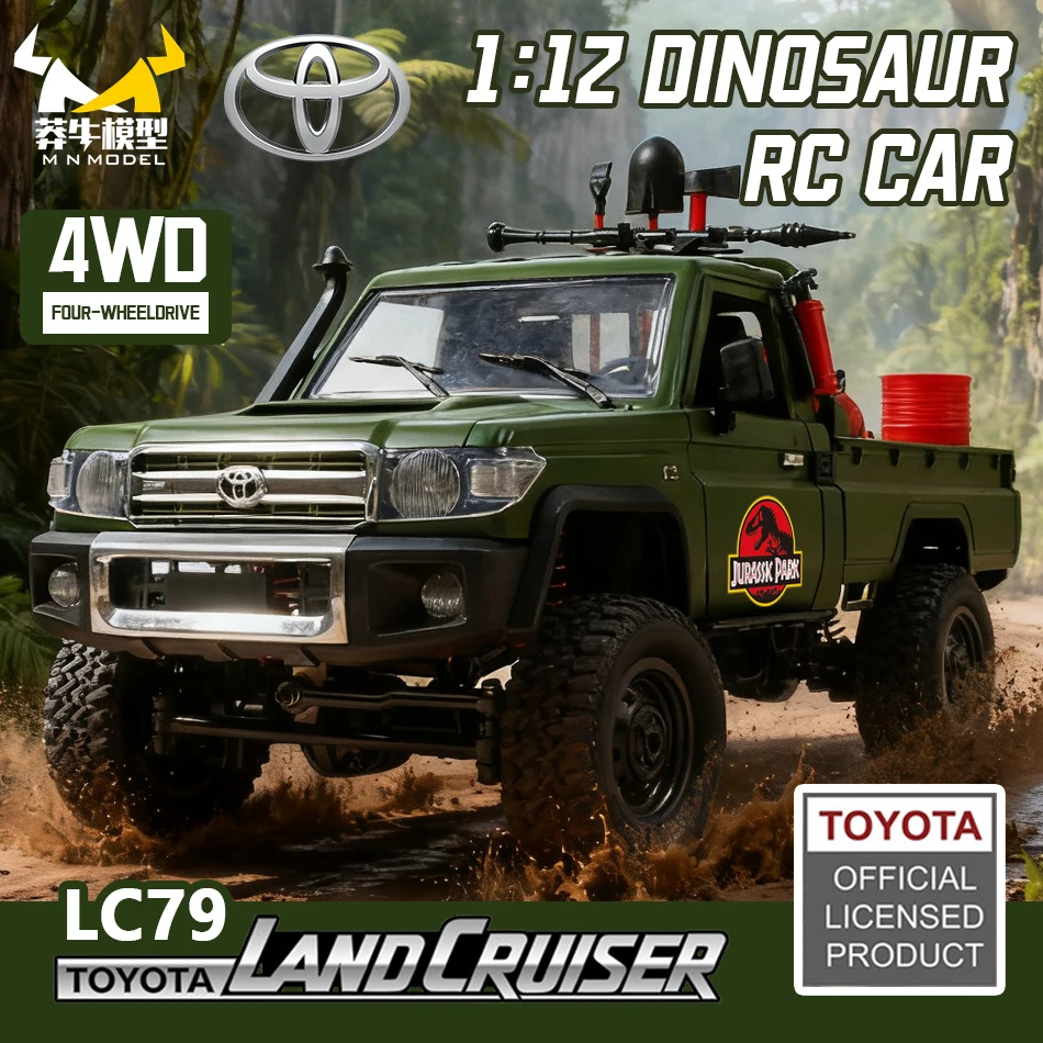 

MN MODEL 1/12 4X4 RC Dinosaur Off-road Adventure Car Climbing Shovel Tool Box Truck Rock Crawler Terrain Vehicle Toy for Adult