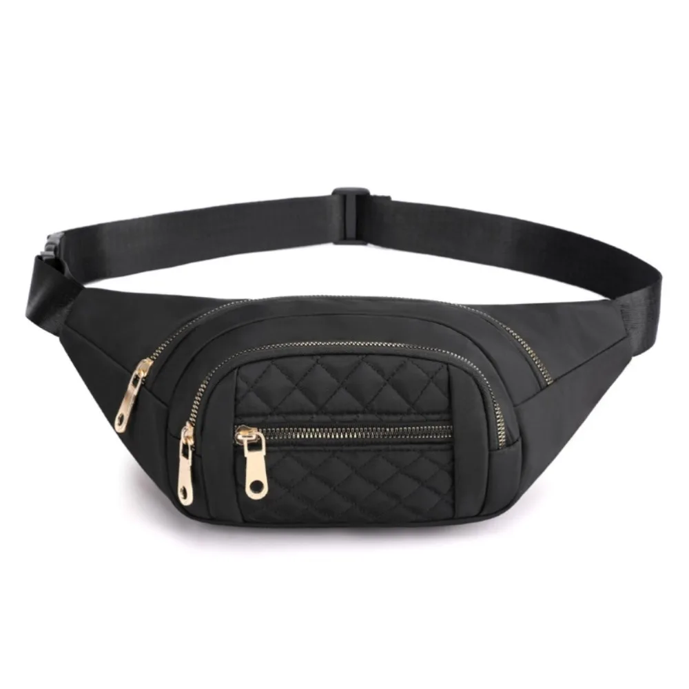 Adjustable Strap Crossbody Fanny Pack Lightweight Portable Zipper Pockets Phone Waist Pack Large Capacity Oxford Fabric