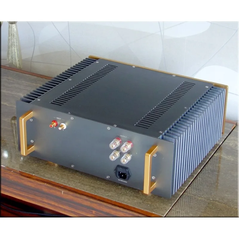 Aluminum alloy power amplifier chassis, with VU meter head, Class A chassis