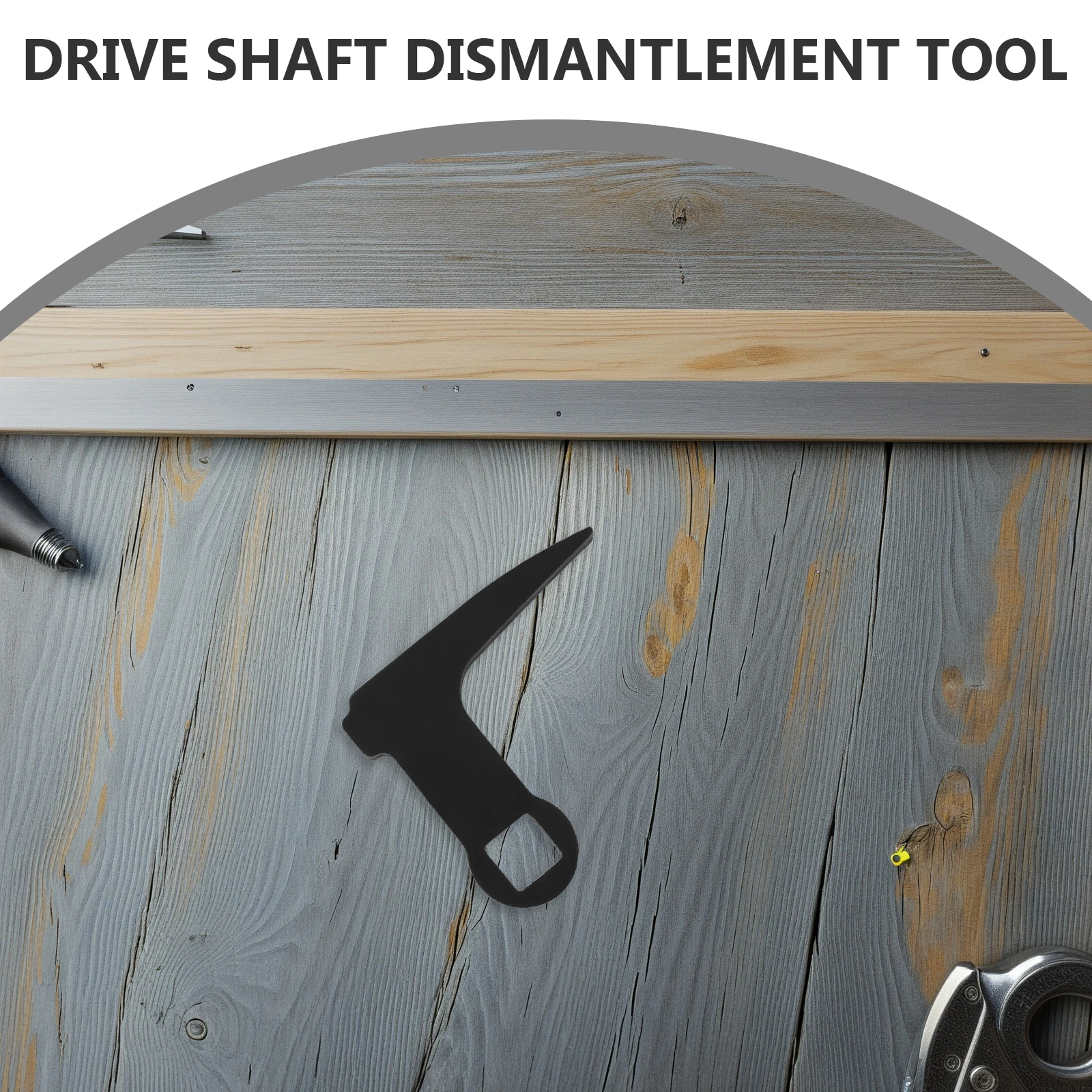 

Pry Bar Wrench Adapter Head Heavy Duty L-Shaped Crowbar Drive Pry Wrench Adapter Horn-Type Half Shaft Removal Tool