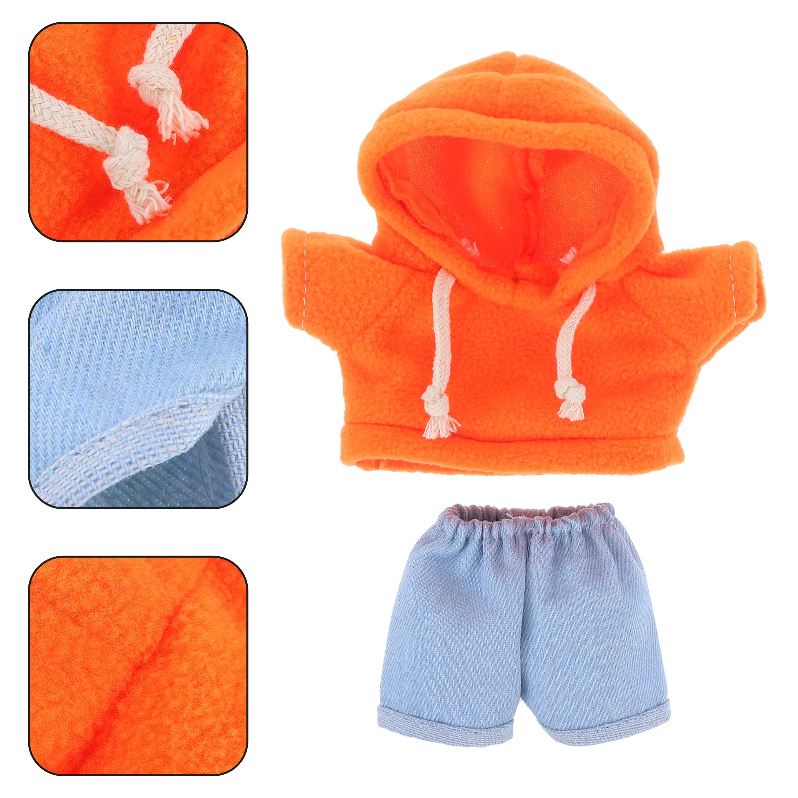 

Комплект одежды для мягких игрушек: худи и повседневные брюки для мини-медведя 20 см, мягкая износостойкая одежда для демонстрации и игр