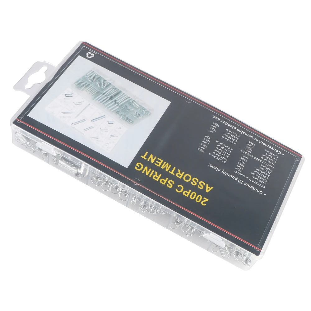 Tension Spring Accessories Extension And Compression Coil Metal Steel Assorted With Storage Box Hardware Tool Spring Set