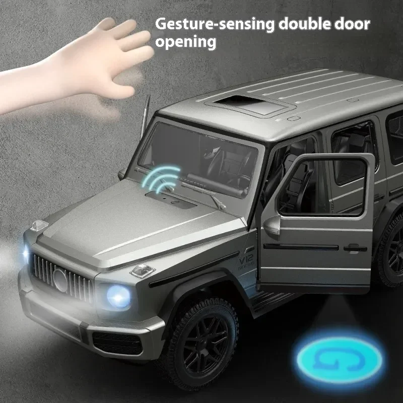 Jjrc 1:14 gesto sensor abertura da porta projeção simulação de carregamento controle remoto fora de estrada escalada modelo de carro menino brinquedo presente