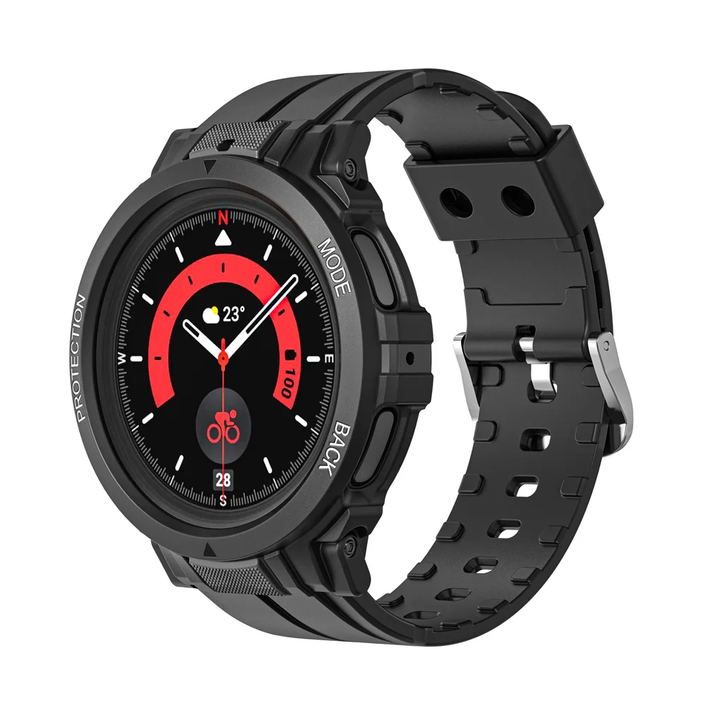 Rugged Designed for Samsung Galaxy Watch5 Pro Band with Case Protector Samsung Galaxy 45mm