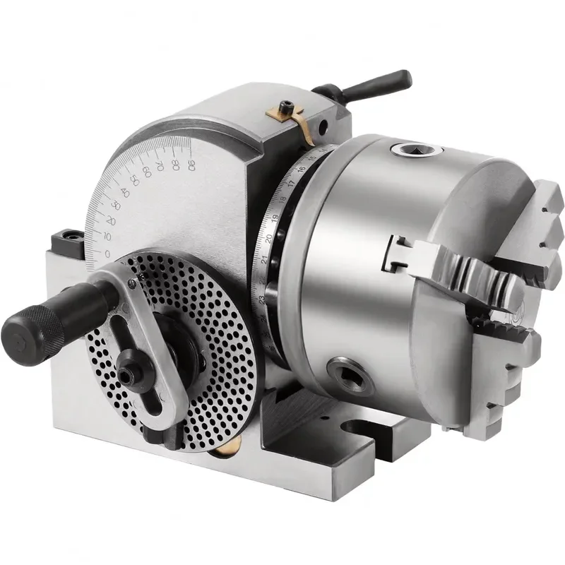 BS-1-6 Inch Dividing Head Semi-Universal Milling Machine 3-Jaw Chuck Tailstock with Dividing Plate Universal Dividing Head