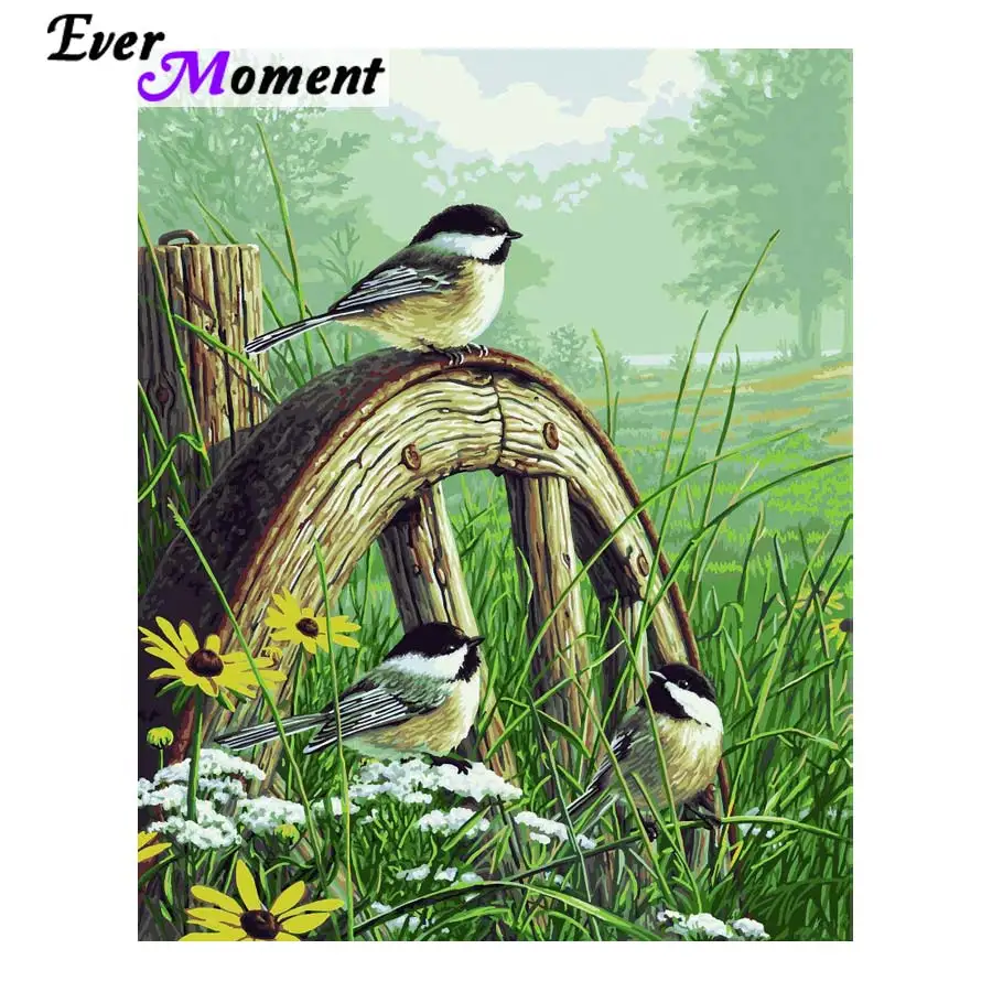 

Diamond Embroidery Bird Lovers Flowers DIY Ever Moment Diamond Painting Cross Stitch Craft Full Square Drill ASF933