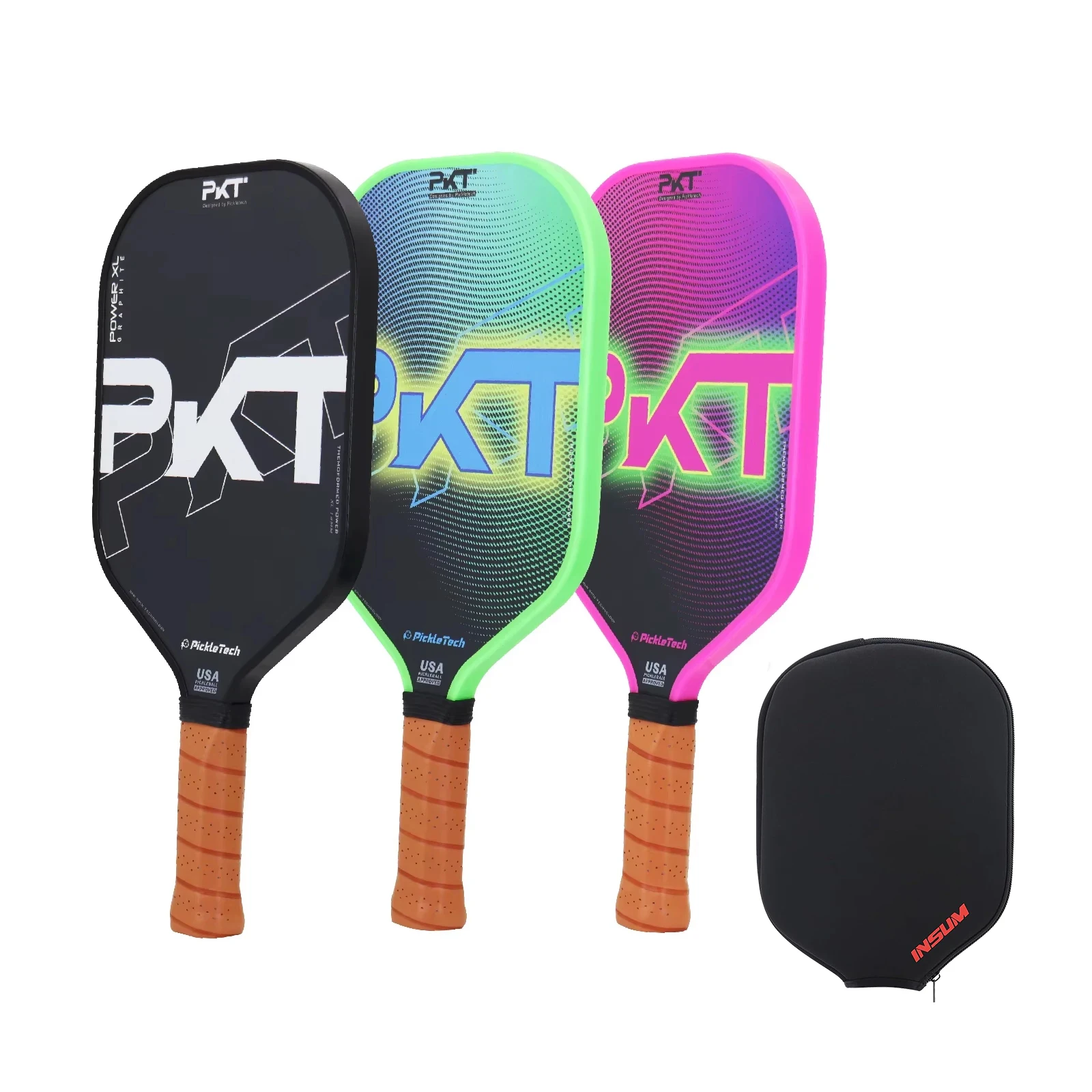 

Ракетки для пиклбола с водонепроницаемым чехлом, 13-миллиметровая графитовая поверхность, улучшающая вращение и контроль, тренировочное оборудование.
