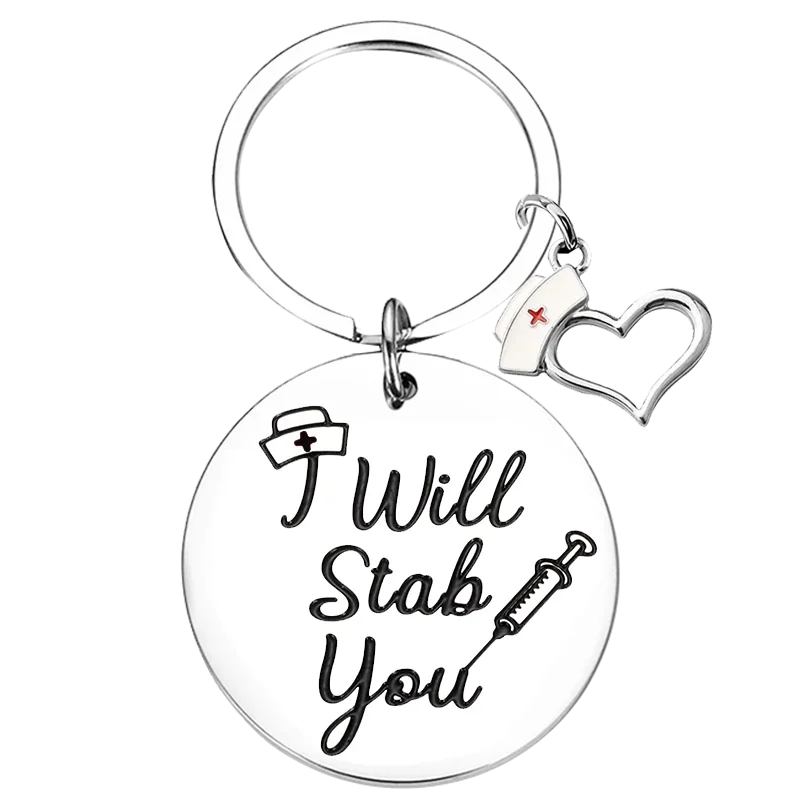 Funny Nurse Appreciation Gift Keychain Pendant RN Nursing Student Graduation Birthday Key Chain Medical Nurses Day gift