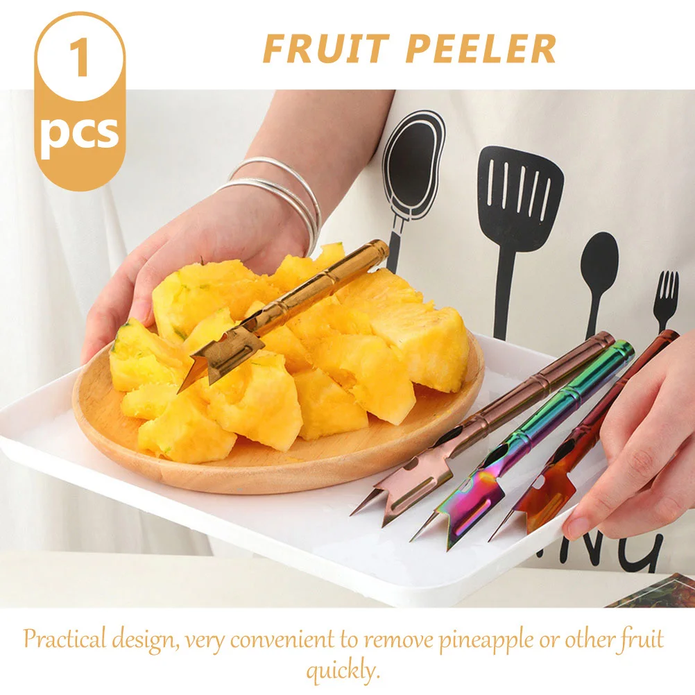 

Pineapple Eye Peeler Stainless Steel Pineapple Cutter Non-Slip Handle Kitchen Tool Easy Remove Fruit Corer Outdoor Travel Use