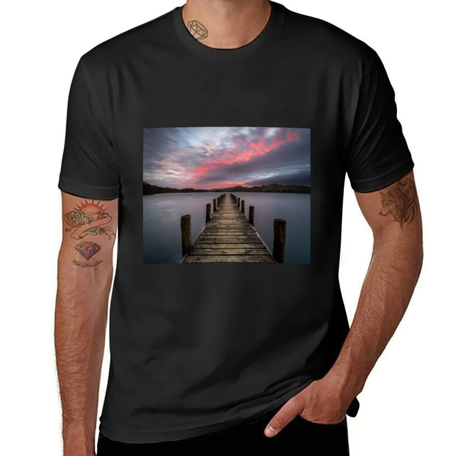 Coniston Sunset T-Shirt summer clothes aesthetic clothes quick-drying funnys oversized t shirts for men