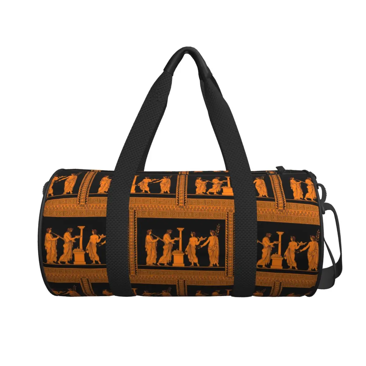 

Red Figure Greek Vase Offering Scene Large Duffle Gym Bag Waterproof Duffle Travel Bags Handbags Fitness bag