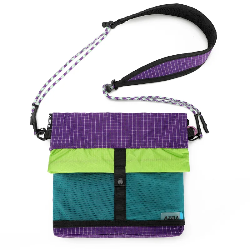 حقيبة كتف من النايلون رسم حبل الفم الاصطدام لون المشي حقيبة كروسبودي حقيبة ظهر للسفر مقاومة للماء