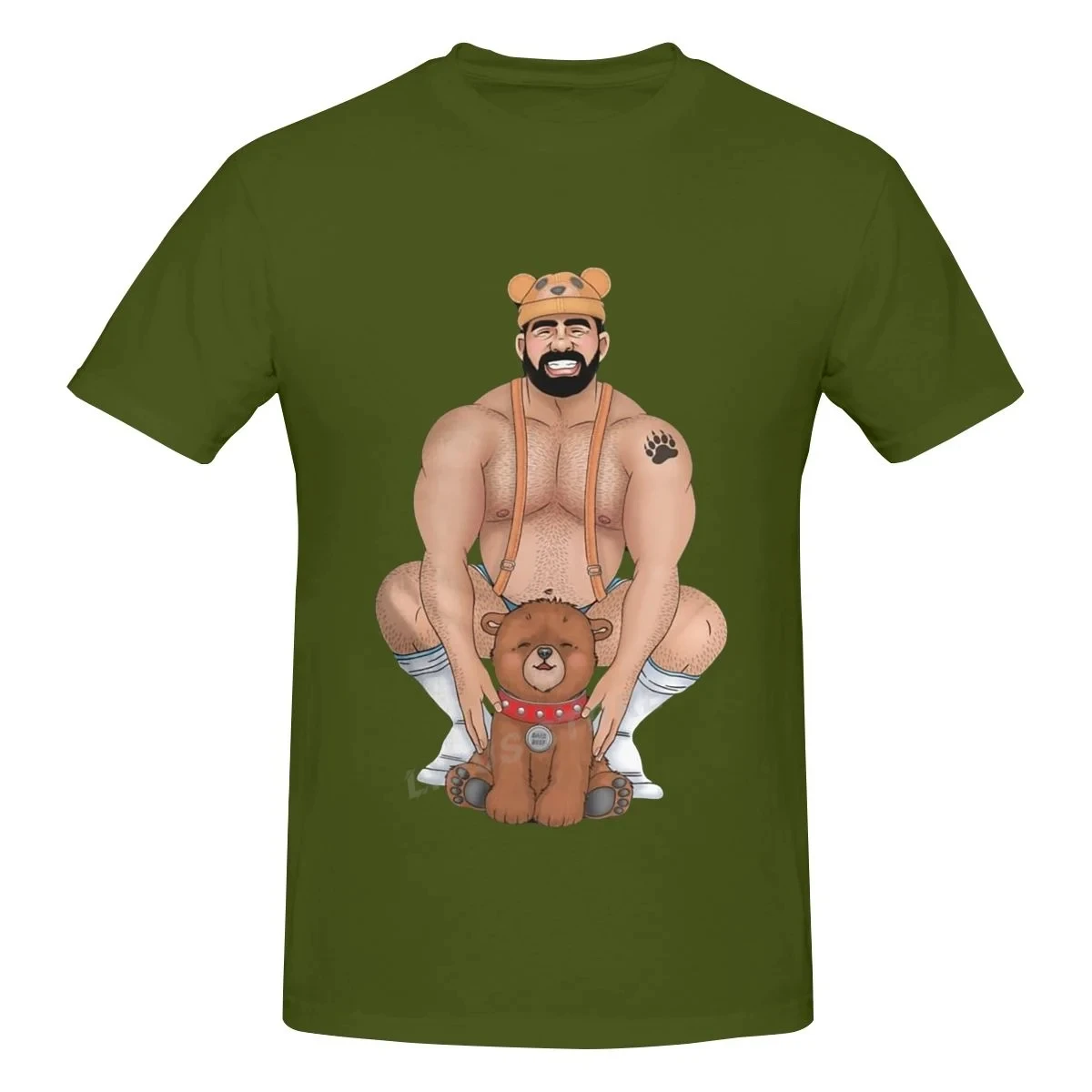 Fashion T-Shirts Casual Daddy Bear Big Beef Gay Bear Gay Art Gay Pride LGBT T-Shirts Harajuku Streetwear 3D Graphic Tops T-Shirt