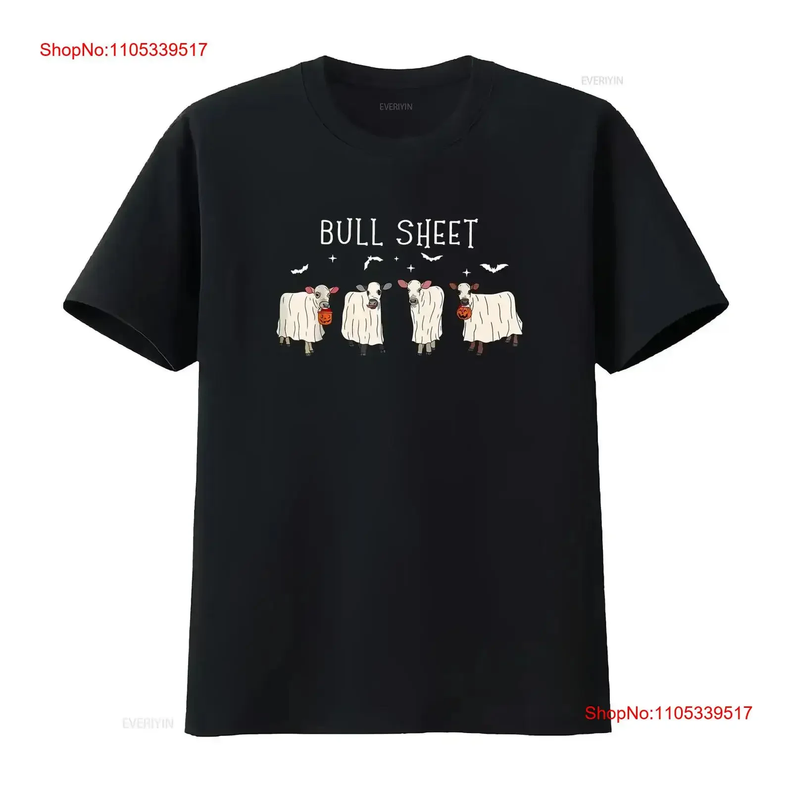 NEUES ANGEBOT: Bull Sheet Ghost Cow Halloween Lustiges „This Is Bull“ Schwarzes T-Shirt im Vintage-Look, atmungsaktiv, für Herren