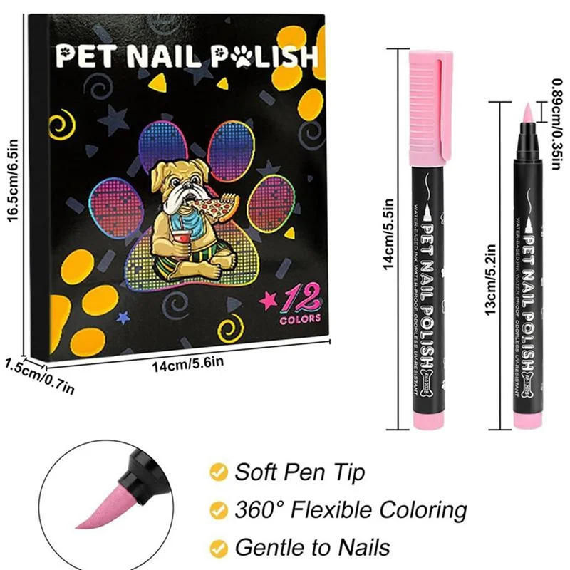 Smalto per unghie per gatti Smalto per unghie multiuso ad asciugatura rapida 12 colori Set di smalti per gatti Set di smalti per gatti