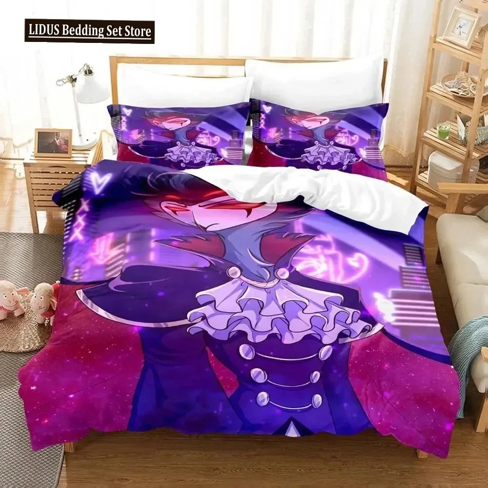 Anime Stolas Helluva Hazbin Hotels Boss Bedding Set Boys Girls Twin Queen Size Duvet Cover Pillowcase Bed Boys Adult