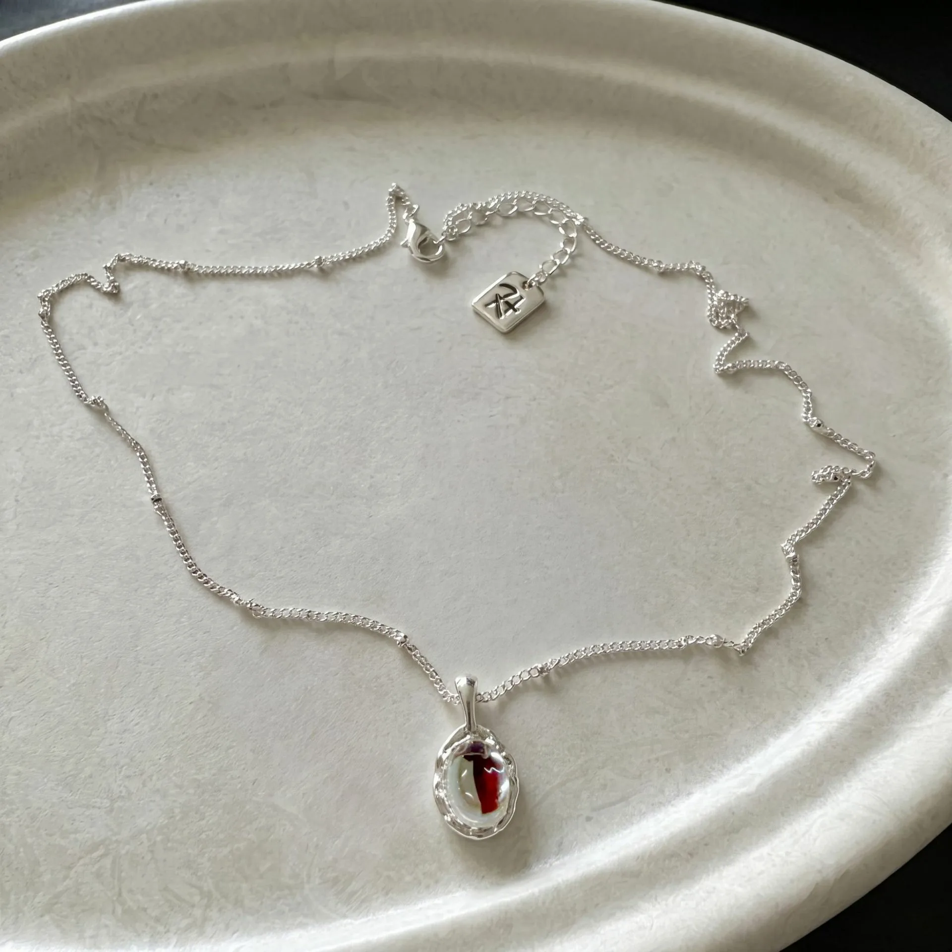 Sam Panda 925 Sterling Silver Necklace For Women Translucent Vintage Minimalist Jewelry Party Gift Dropshipping