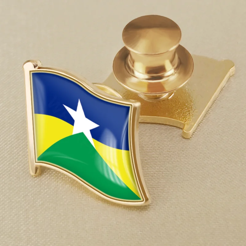 Bandeira de Rondonia of Brazil National Emblem Flag Brooches Badges Lapel Pins