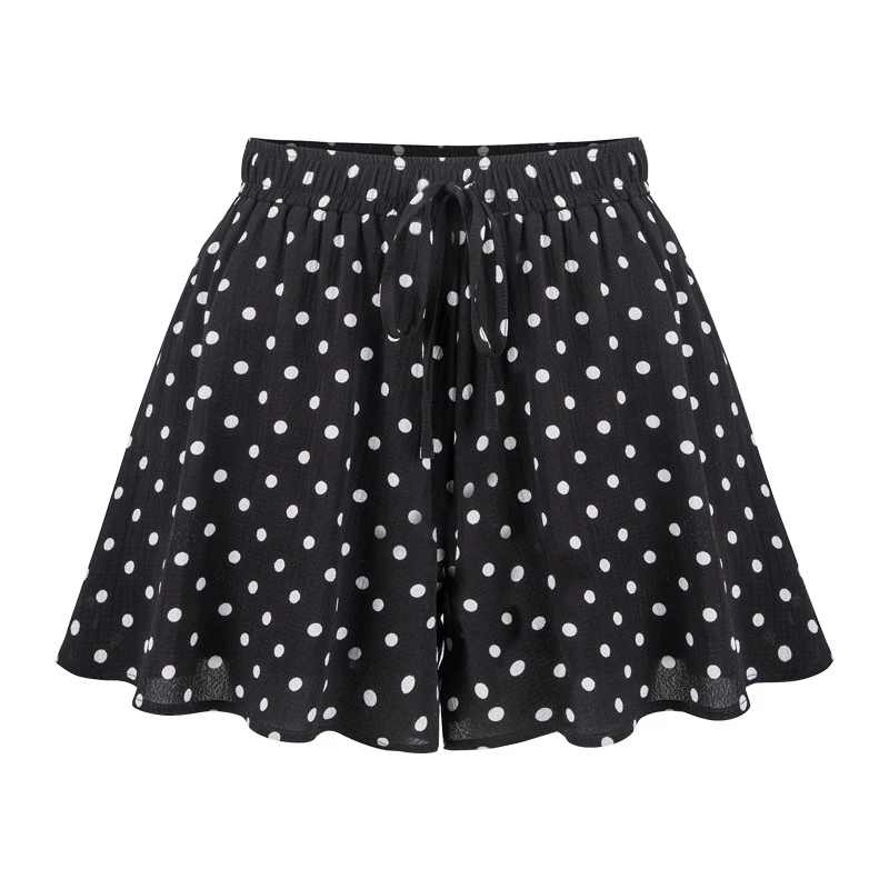 Wide Leg Short Pants Skirt Women Summer High Waist Loose A-line Skirt Shorts Fashion Casual Chiffon Hot Pant Plus Size M-5XL 6XL